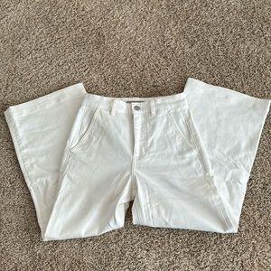 Everlane wide leg crop pant in Bone